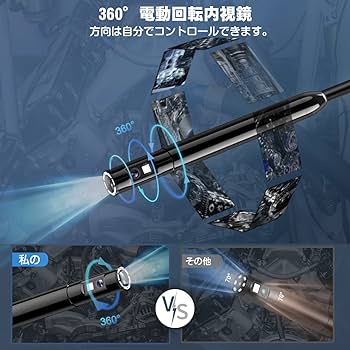 Amazon.co.jp: Hiacinto ファイバースコープに360度電動回転